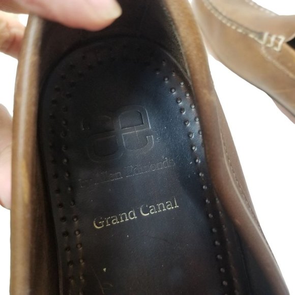 Allen Edmonds Mens 11D Brown Leather Slip On Grand